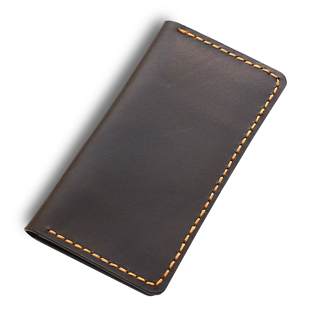Brown Long Leather wallet for Men