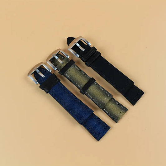 Blue Canvas Quick Release Watch Strap 20/22mm