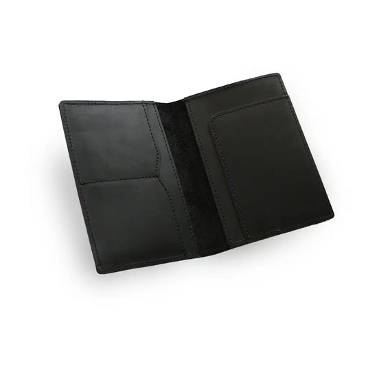 Passport Holder Wallet Black for Two Passports