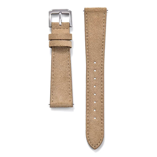 Suede Leather Khaki Watch Strap