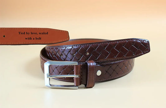 Brown leather belt
