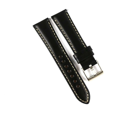 Black Watch Strap with white stitching