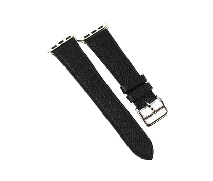 Black Epsom Leather Apple Watch Band