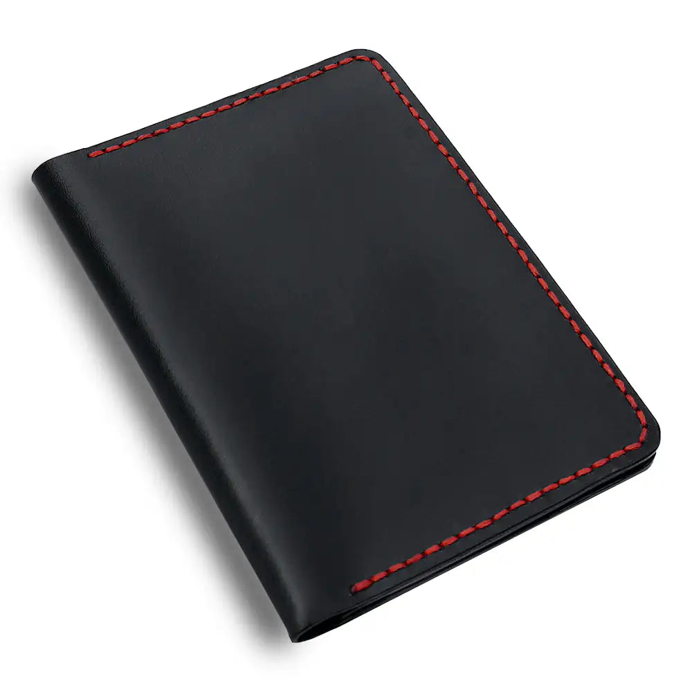 Handmade black Passport Holder 