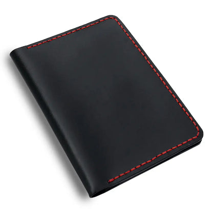 Handmade black Passport Holder 