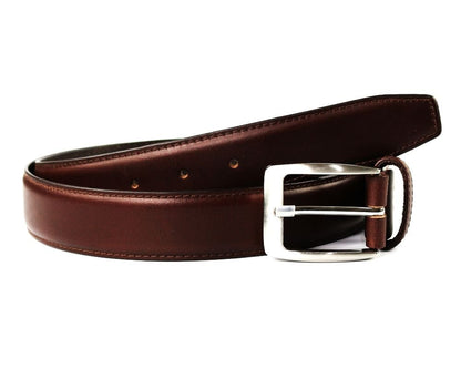 Brown Belt formal with silver pin buckle