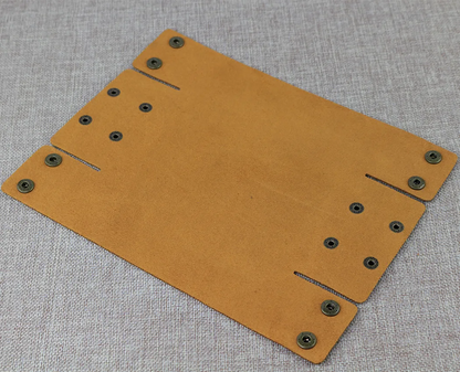 Display of Brown Leather Valet Tray Medium