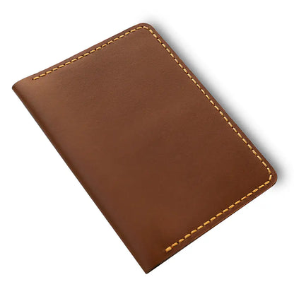 Handmade Tan Passport Holder 