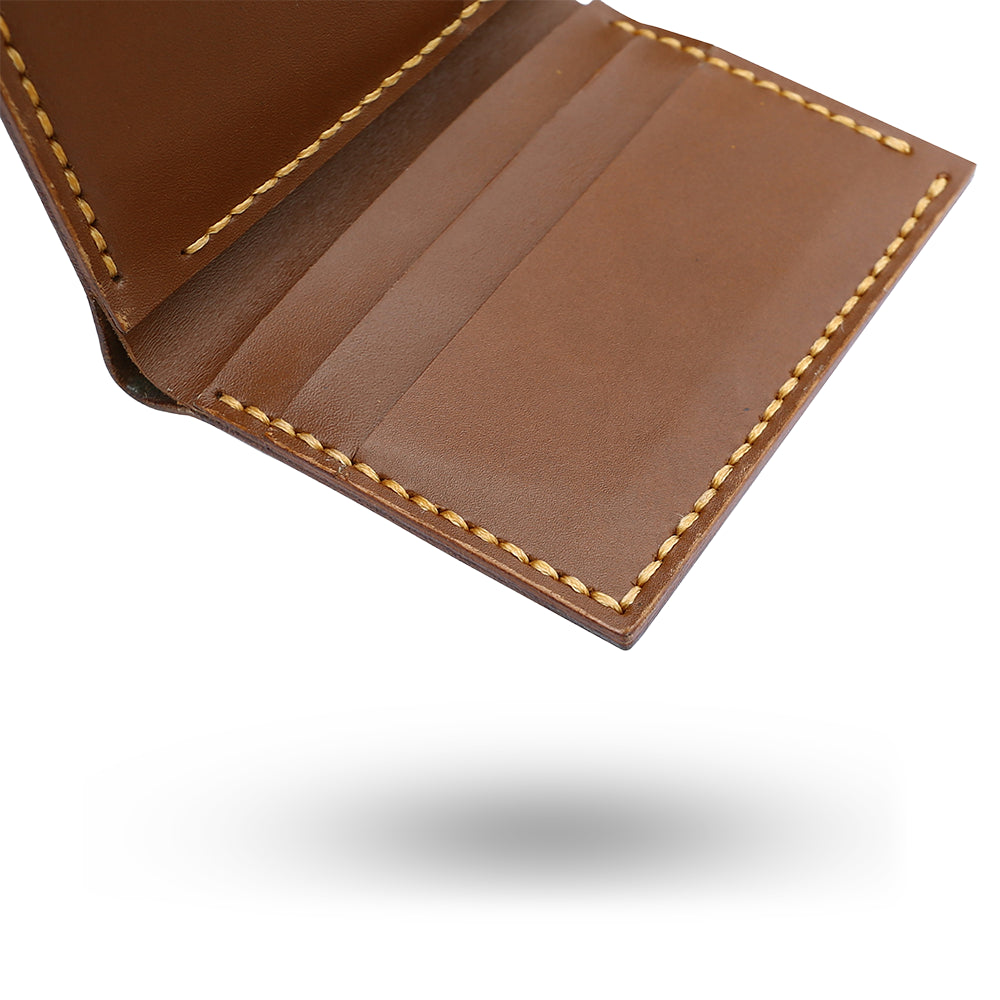 Brown Handmade Wallet Floating