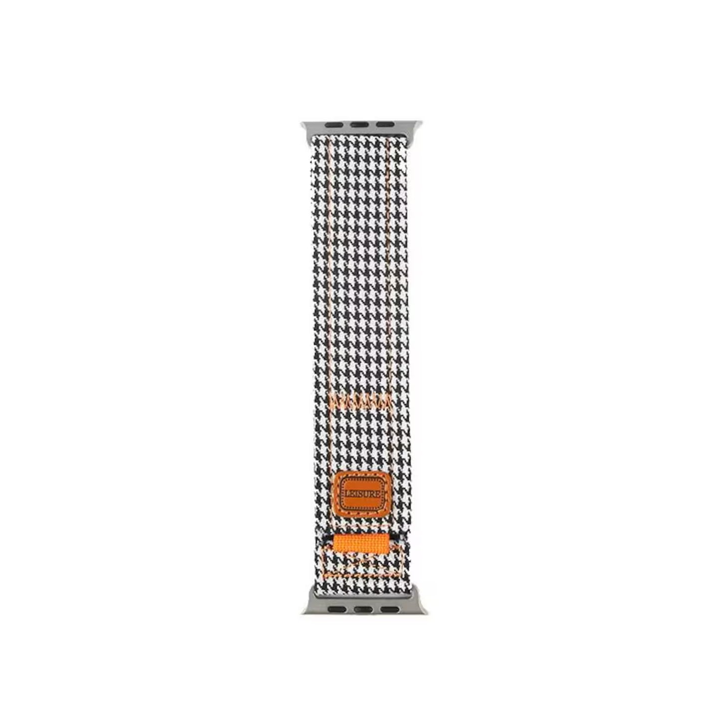 Checked Velcro Denim Apple Watch Band