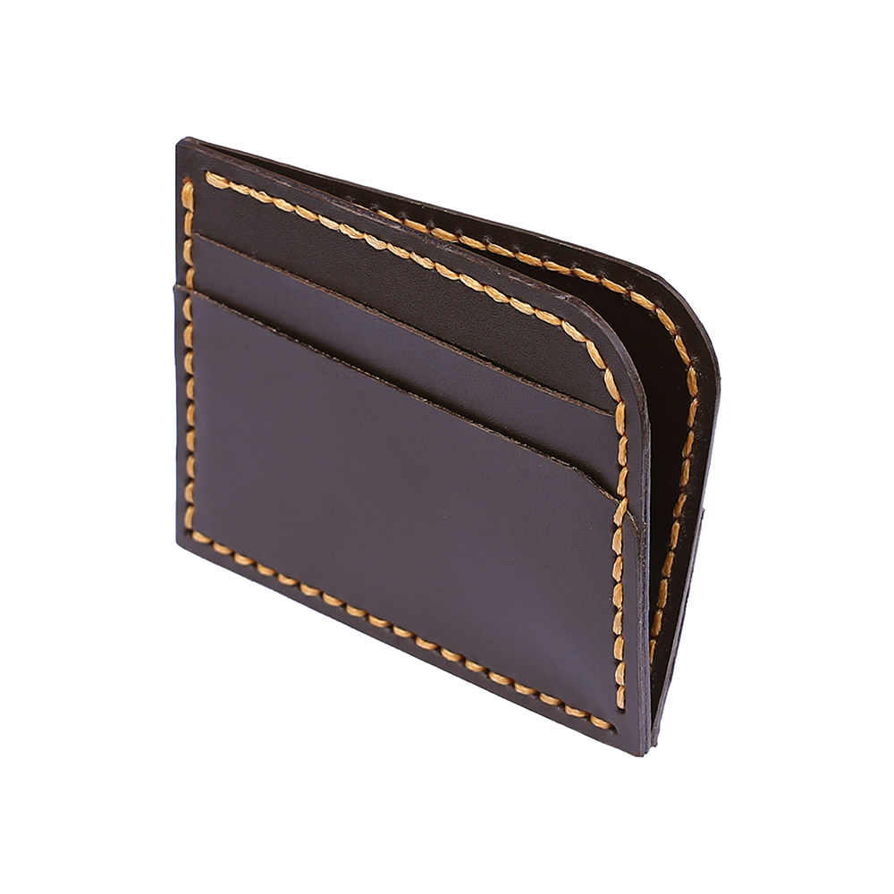 Dark Brown Handmade Card Holder Empty