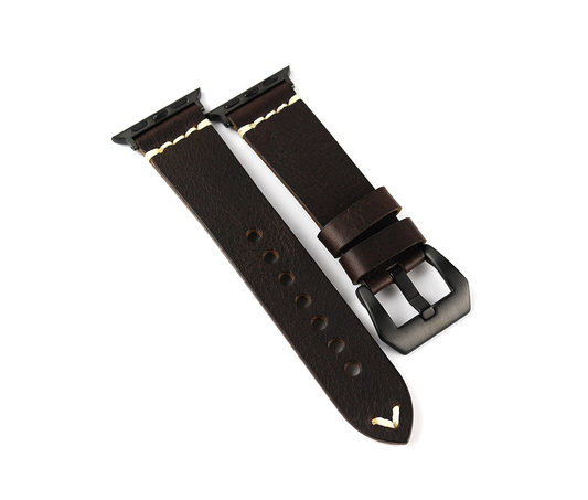 Dark Brown Vintage Leather Apple Watch Band