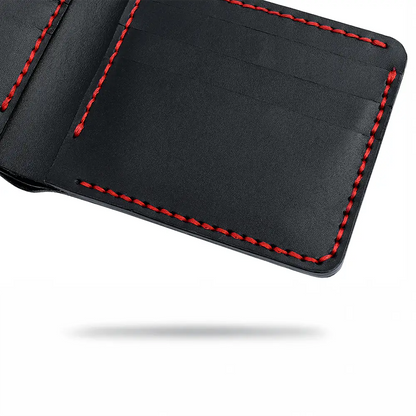 close-up of the natural leather texture on a Tascony accessory, highlighting the subtle embossed brand insignia and authentic grain depth.