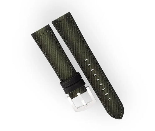 Green Canvas Quick Release Watch Strap 20/22mm