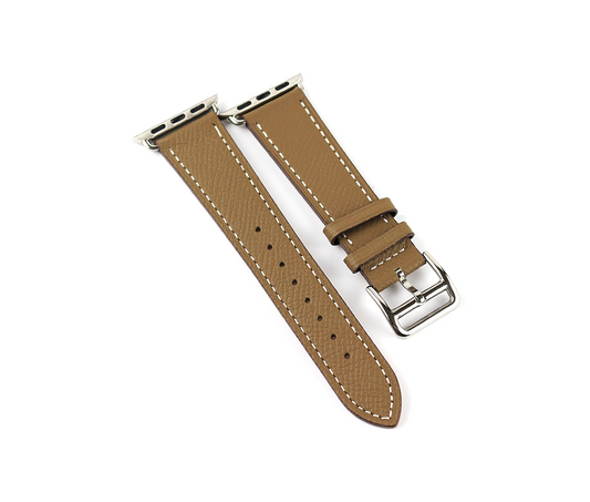 Grey Epsom Leather Apple Watch Strap