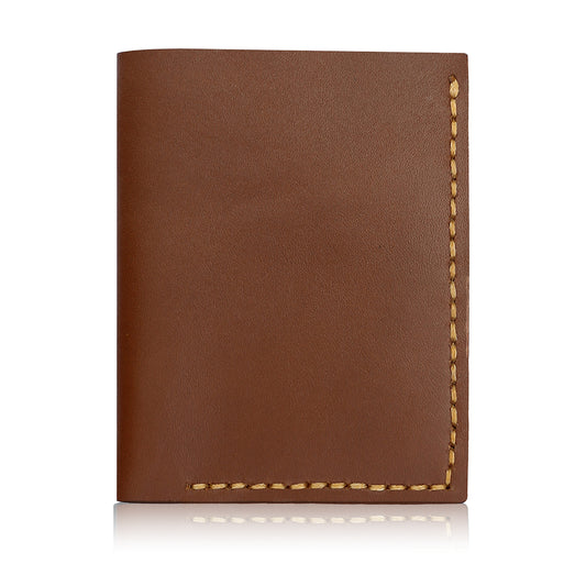 Brown handmade cardholder wallet for men