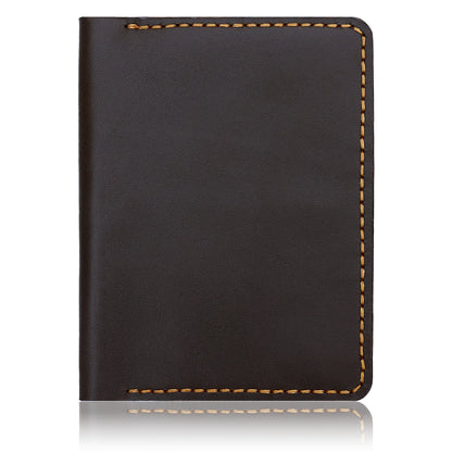 Personalised Handmade Dark Brown Travel Leather Wallet