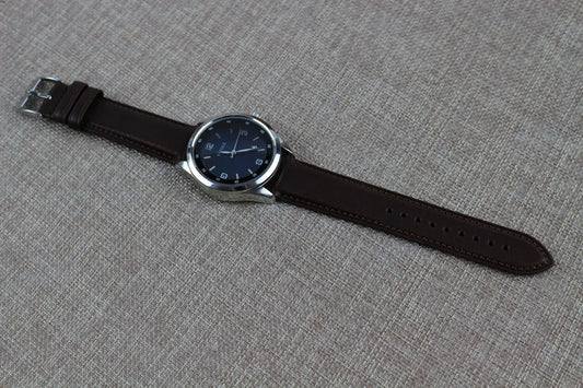 Chocolate Brown Italian Vegetable Tanned Leather Watch Strap Quick Release /18mm 19mm 20mm 22mm 24mm