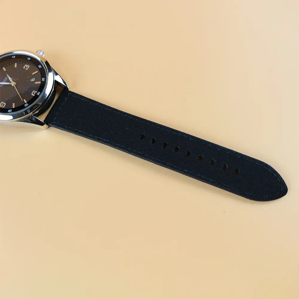 Black Canvas Quick Release Watch Strap 20/22mm