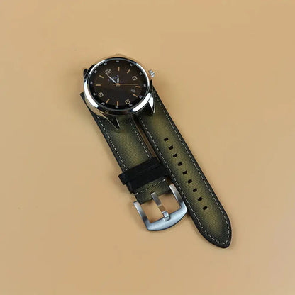 Green Canvas Quick Release Watch Strap 20/22mm