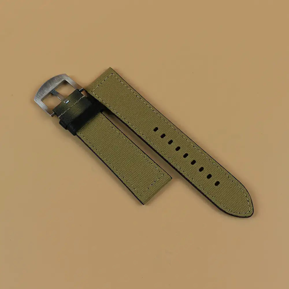 Green Canvas Quick Release Watch Strap 20/22mm
