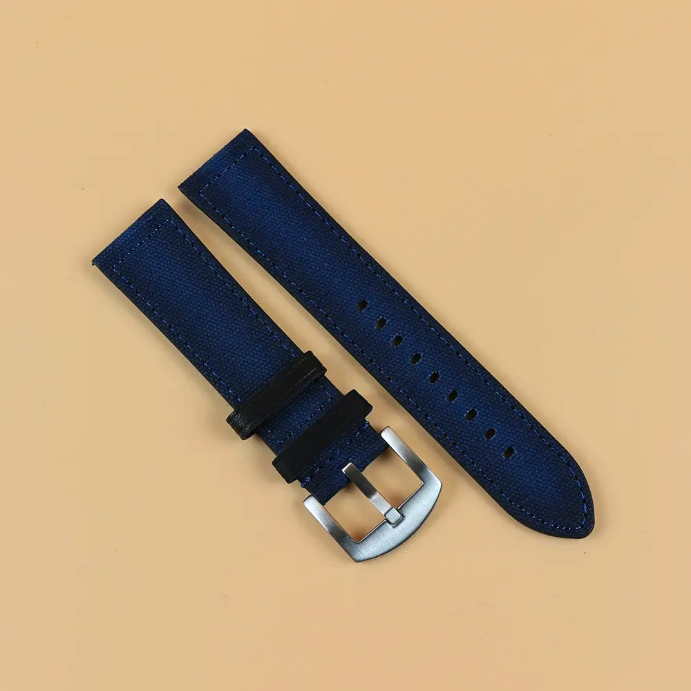 Blue Canvas Quick Release Watch Strap 20/22mm