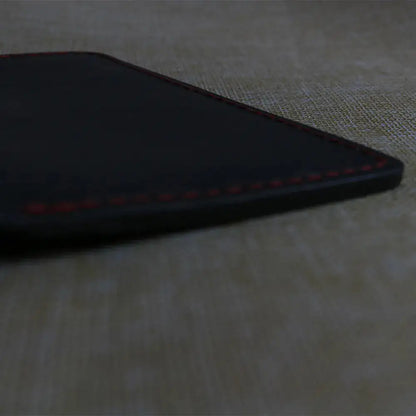 Handmade Black Leather Travel Wallet