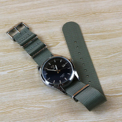 Green nylon NATO Watch band