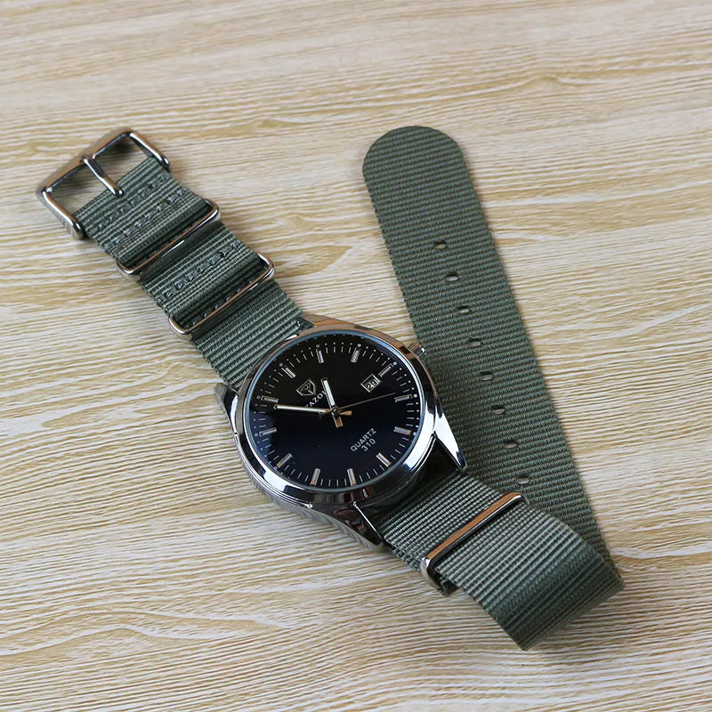 Green nylon NATO Watch band