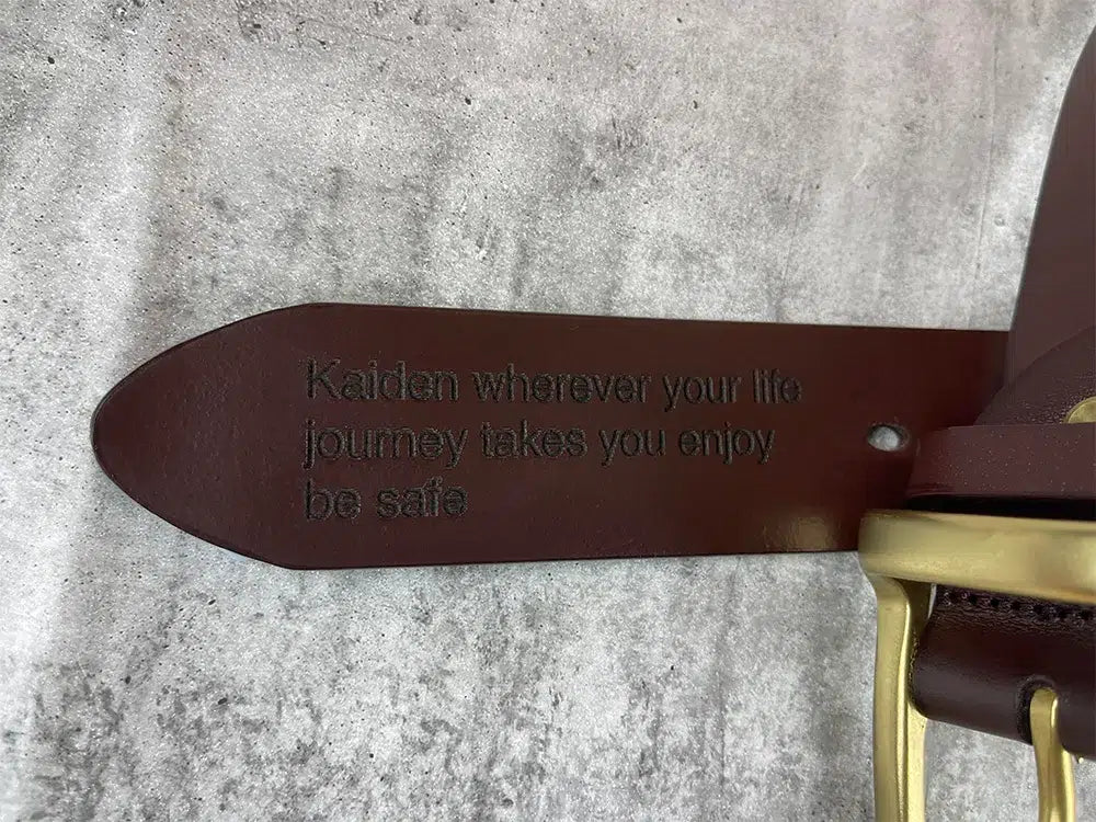 Men's Black Belt with Gold Buckle for Men-Brissy