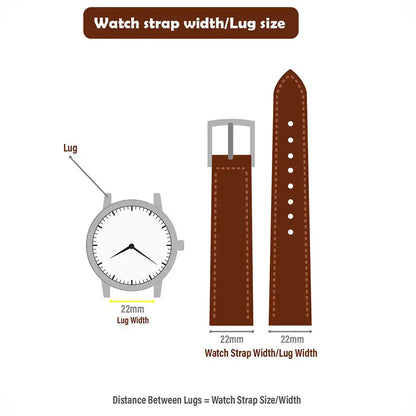 Black Single-Pass Nylon Watch Strap 20/22mm