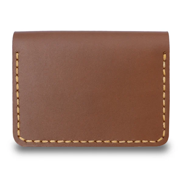 Brown Card Holder Wallet with Cash Pocket - Image 4