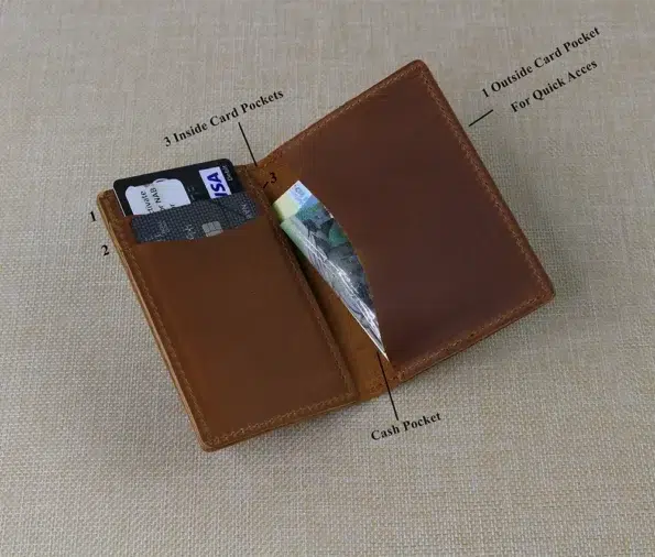 Card Wallet Brown - Five Pockets infographics