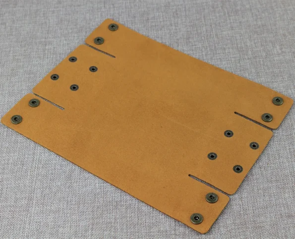 Display of Brown Leather Valet Tray Medium