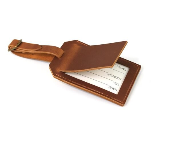 Brown leather Luggage Tag