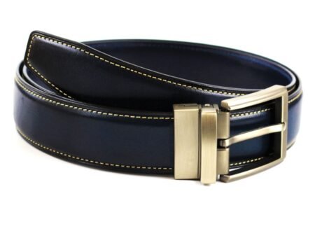 Blue dress belts for men