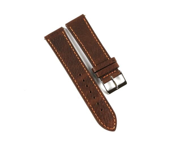 20 MM brown leather watch strap , soft and durable.