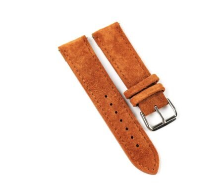 Bestselling Brown Suede Leather Watch Strap: Available in 20 mm and 22 mm sizes, featuring quick-release spring bars for effortless installation