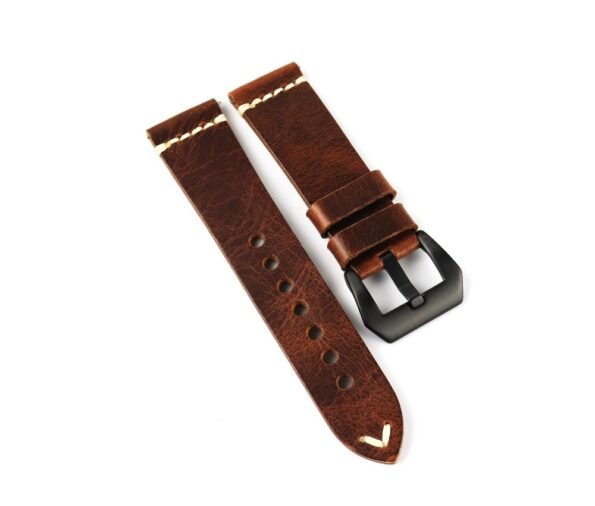 Brown Vintage Leather Watch Strap can be easily matched with a dark brown belt, it's also compatible with Apple Watch .