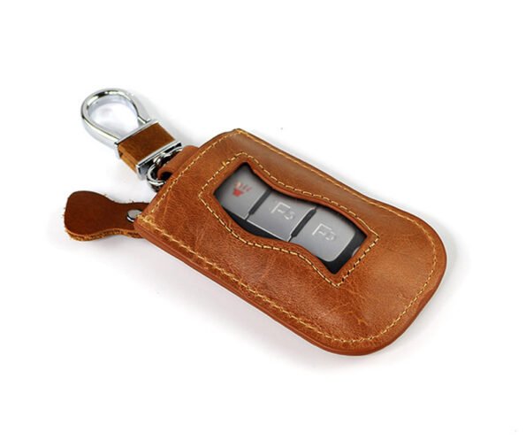 Brown Leather Car Key Case