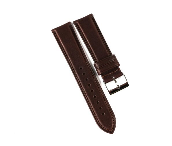 Brown Leather Watch Band is a versatile accessory with a stainless steel buckle, quick-release spring bar, suitable for both men and women, combining style and functionality.