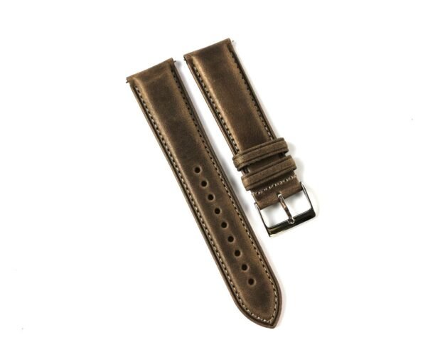 Versatile Grey Leather Watch Strap: Ideal for both men and women, perfect for dress watches. Available in sizes 18, 19, 20, and 22 mm. Compatible with Apple Watch for seamless integration