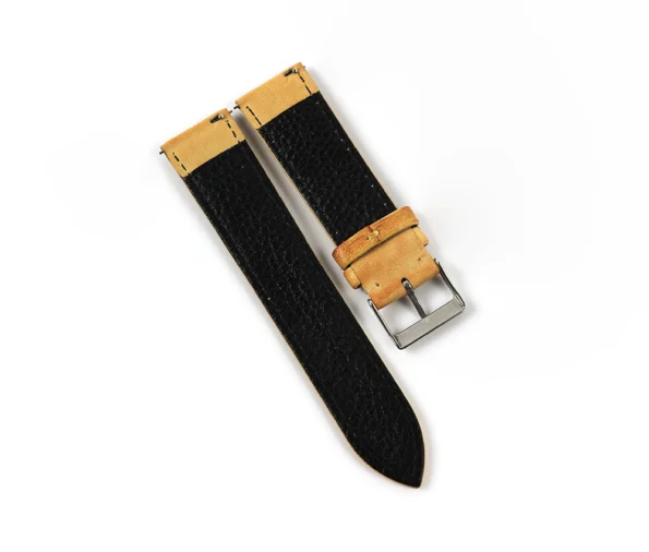 Back side of Light Brown Aniline Leather Watch Strap