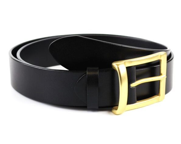 leather belt mens black comes with gold bukle.TASCONY