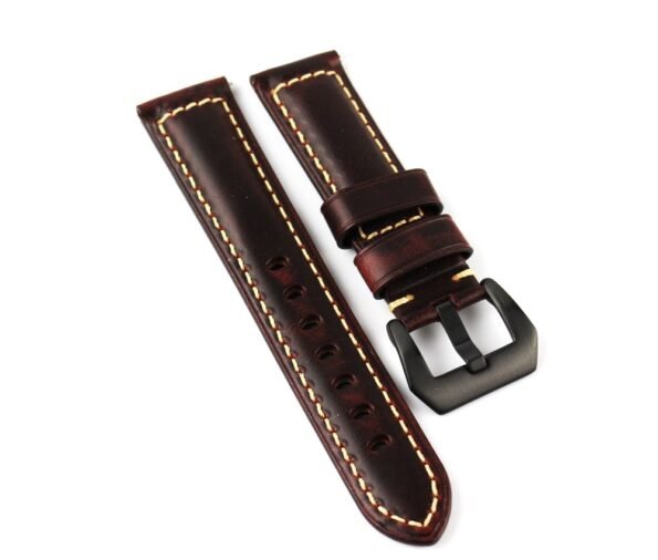 Quick Release Red Leather Watch Band-TASCONY