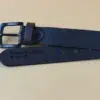 Dark Brown Soft Leather Belt for Men with Gold Buckle - Image 4