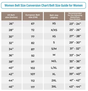 how women can measure their belt size
