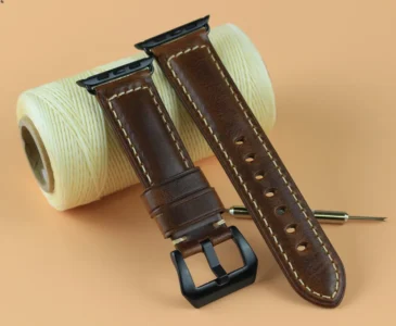 Brown Leather Apple watch band