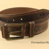 Personalised Brown Leather Belt for Men