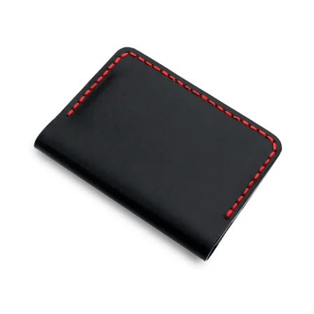 Black Card Holder Wallet with Cash Pocket